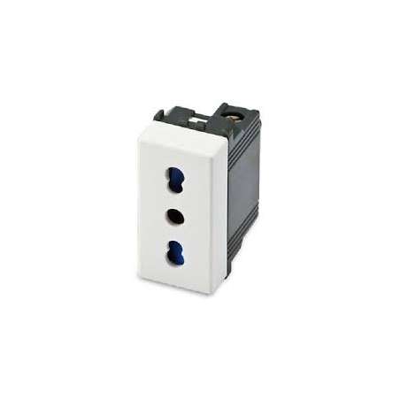 PRESA ELETTRICA 2P+T 10/16A BIVALENTE BIANCO MASTE