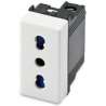 PRESA ELETTRICA 2P+T 10/16A BIVALENTE BIANCO MASTE