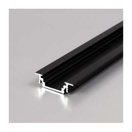 PROFILO IN ALLUMINIO 2M DA INCASSO NERO X STRIP