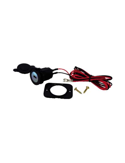 PRESA USB DA PANNELLO 5V-2,1A CON SPIA LED