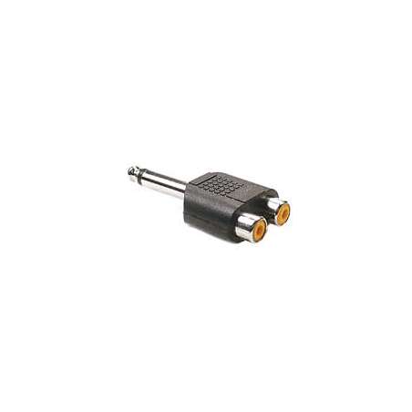 ADATTATORE DA SPINA JACK 6.3 MONO A 2 PRESE RCA
