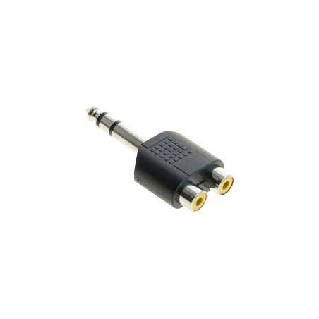 ADATTATORE SPINA JACK 6.3MM STEREO 2 PRESE RCA