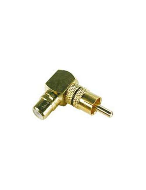 ADATTATORE DA SPINA RCA A PRESA RCA A PIPA DORATO