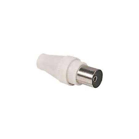 PRESA COAX TV 9.5MM VOLANTE BIANCA