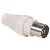 PRESA COAX TV 9.5MM VOLANTE BIANCA