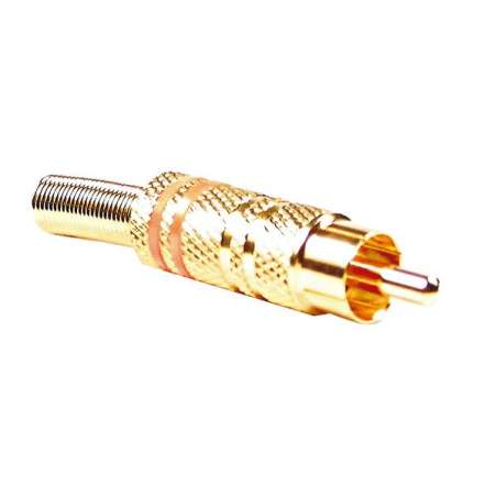 SPINA RCA VOLANTE ROSSA DORATA CON GUIDACAVO 6MM