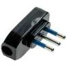 SPINA ELETTRICA 10A+T A PIPA NERA