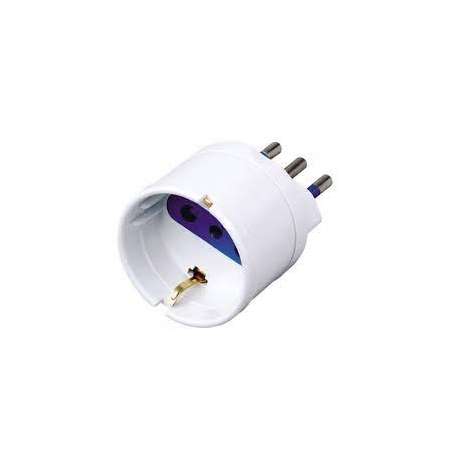 ADATTATORE SCHUKO 10A+T BIANCO