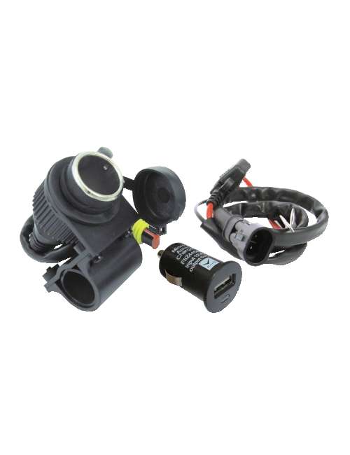 PRESA ACCENDISIGARI 12V + ADATTATRE USB PER MANUBR