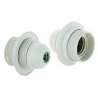 PORTALAMPADA PER LAMPADA E27 BIANCO CON GHIERA