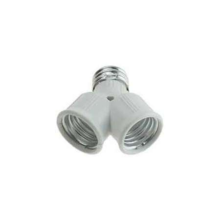 PORTALAMPADA DUPLICATORE DA 1 E27 A 2 E27