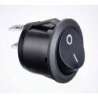 INTERRUTTORE ON-OFF NERO ROTONDO 12V 10A