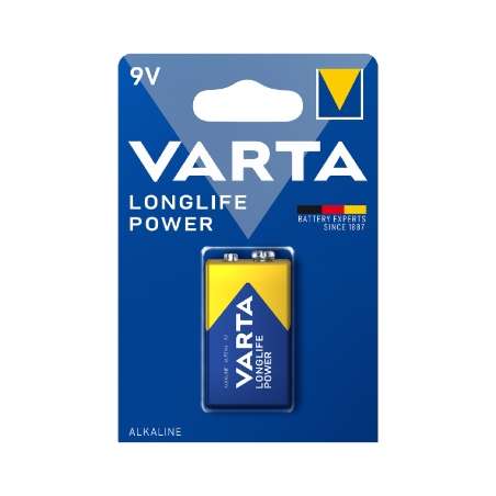 9V ALKALINA LONGLIFE PWOER BL 1PZ  VARTA