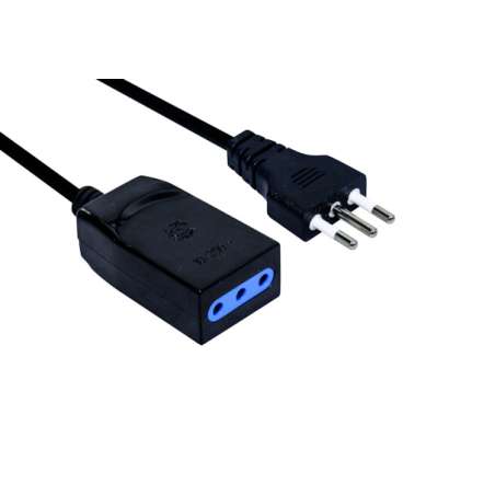 PROLUNGA ELETTRICA SPINA 10A-PRESA 10A 3MT NERA