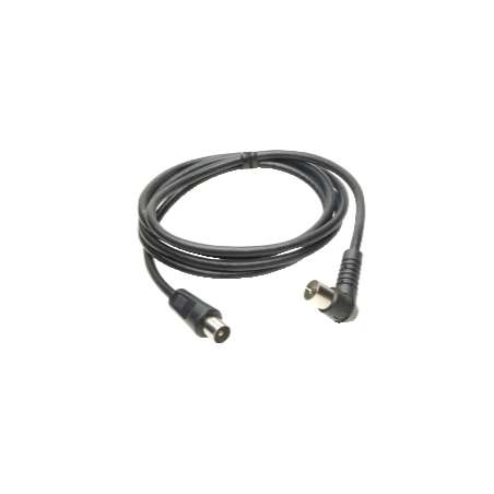 CAVO ANTENNA TV SPINA/PRESA 90° 1,5 MT NERO
