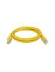 CAVO PATCH UTP CAT. 5 CON 2 SPINE RJ45 0.5MT GIALL