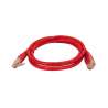 CAVO PATCH UTP CAT. 5 CON 2 SPINE RJ45 0.5MT ROSSO