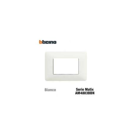 PLACCA MATIX 3 MODULI BIANCA