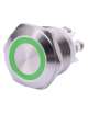 PULSANTE ANTIVANDALO LUMINOSO LED VERDE 19MM 12V