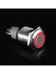 PULSANTE ANTIVANDALO LUMINOSO LED ROSSO 19 MM 24V