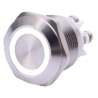 PULSANTE ANTIVANDALO LUMINOSO LED BIANCO 19MM 24V
