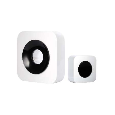 CAMPANELLO WIRELESS CON PORTATA 150 MT.BIANCO/NERO