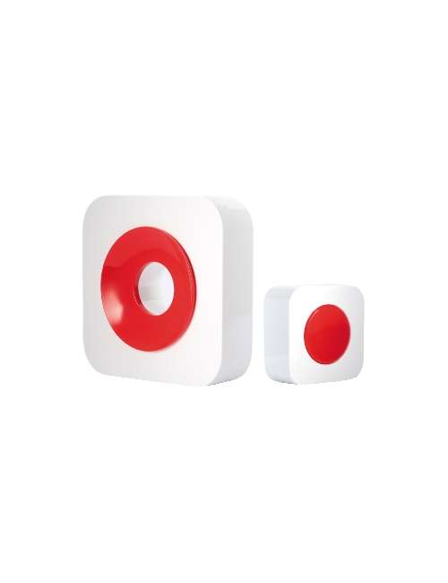 CAMPANELLO WIRELESS CON PORTATA 150 MT.BIANCO/ROSS