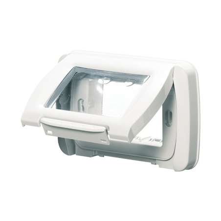 PLACCA STAGNA IP55 3 POSTI BIANCO NUVOLA