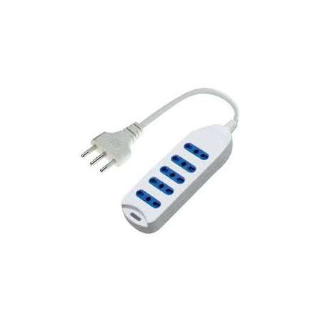 MULTIPRESA 5 PRESE BIVAL. 1 SPINA 16A 3500W BIANCA