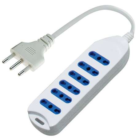 MULTIPRESA 6 PRESE BIVAL. 1 SPINA 16A 3500W BIANCA