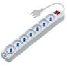 MULTIPRESA 7 PRESE SCHUKO SPINA 16A 3500W BIANCA
