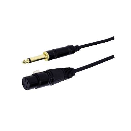 CAVO MICROFONICO SPINA 6,3MM MONO PRESA XLR 3 MT