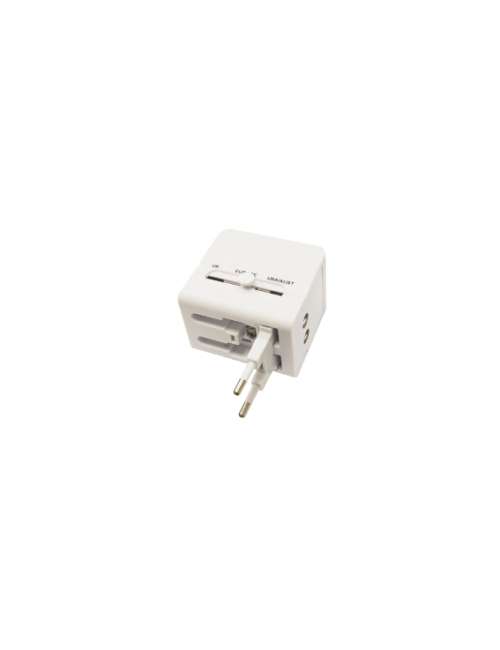 ADATTATORE UNIVERSALE CON DUE USB 2.1 A