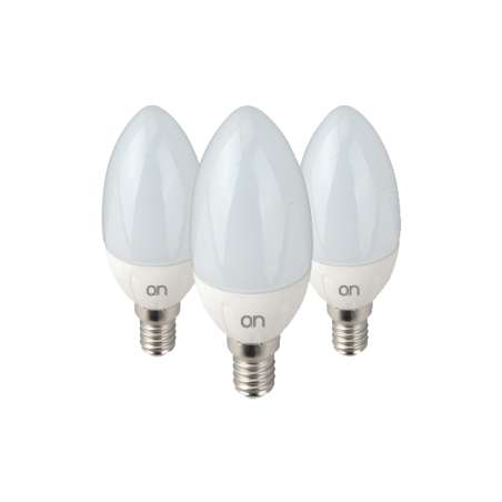 KIT 3 LAMPADINE LED OLIVA E14 6W LUCE FREDDA 6000