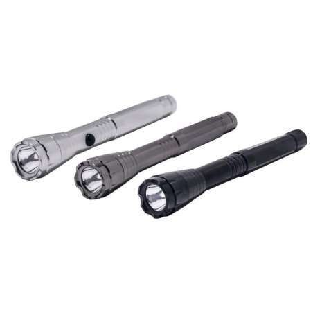 TORCIA ALLUMINIO GRIGIO NERO SILVER 1W LED 2XAA