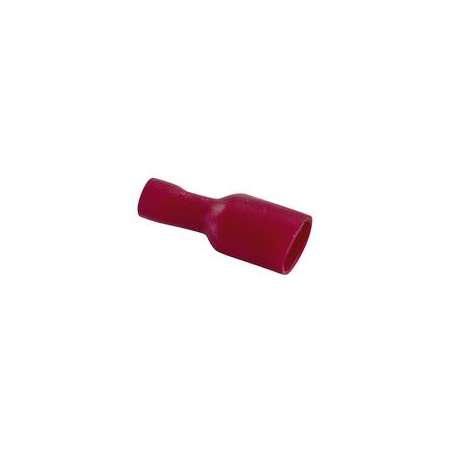 FASTON FEMMINA 6,3MM TOTALMENTE ISOLATO ROSSO