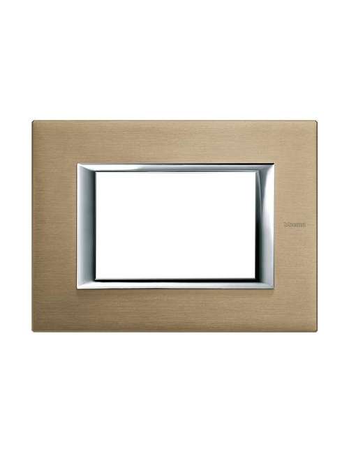PLACCA AXOLUTE 3 TITANIO SPAZZOLATO