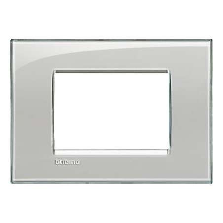 PLACCA QUADRA 3 MODULI GRIGIO GHIACCIO