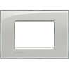 PLACCA QUADRA 3 MODULI GRIGIO GHIACCIO