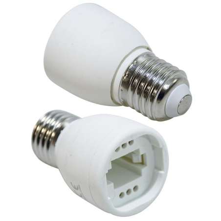 PORTALAMPADA ADATTATORE DA E27 A G24D E G24Q