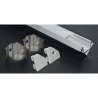 KIT PROFILO ALLUMINIO 2M ANGOLARE 45°COVER SATINAT