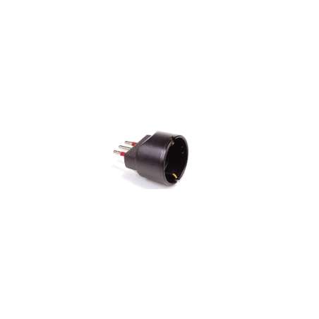 ADATTATORE SPINA 16A PRESA SCHUKO NERO