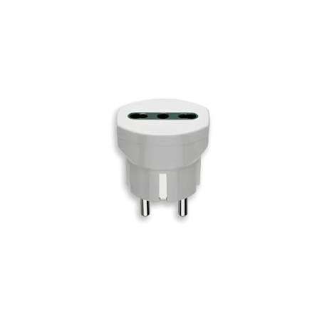 ADATTATORE DA SPINA SCHUKO 16A A PRESA10-16A BIVAL