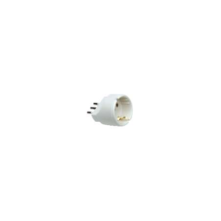 ADATTATORE SPINA 16A PRESA SCHUKO BIANCO