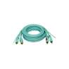CAVO AUDIO 2 SPINE RCA 2 SPINE RCA+REM VERDE 2 MT