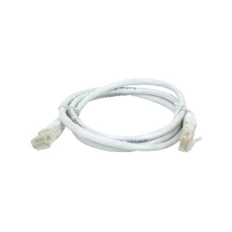 CAVO PATCH UTP CAT. 5 CON 2 SPINE RJ45 0.5MT BIANC