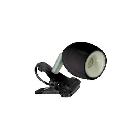 FARETTO SINGOLO LED CON PINZA - KIKILED NERO
