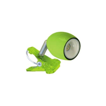 FARETTO SINGOLO LED CON PINZA - KIKILED VERDE
