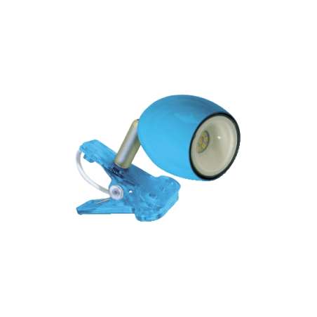 FARETTO SINGOLO LED CON PINZA - KIKILED AZZURRO