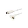 CAVO ANTENNA TV SPINA/PRESA 90° 3 MT BIANCO